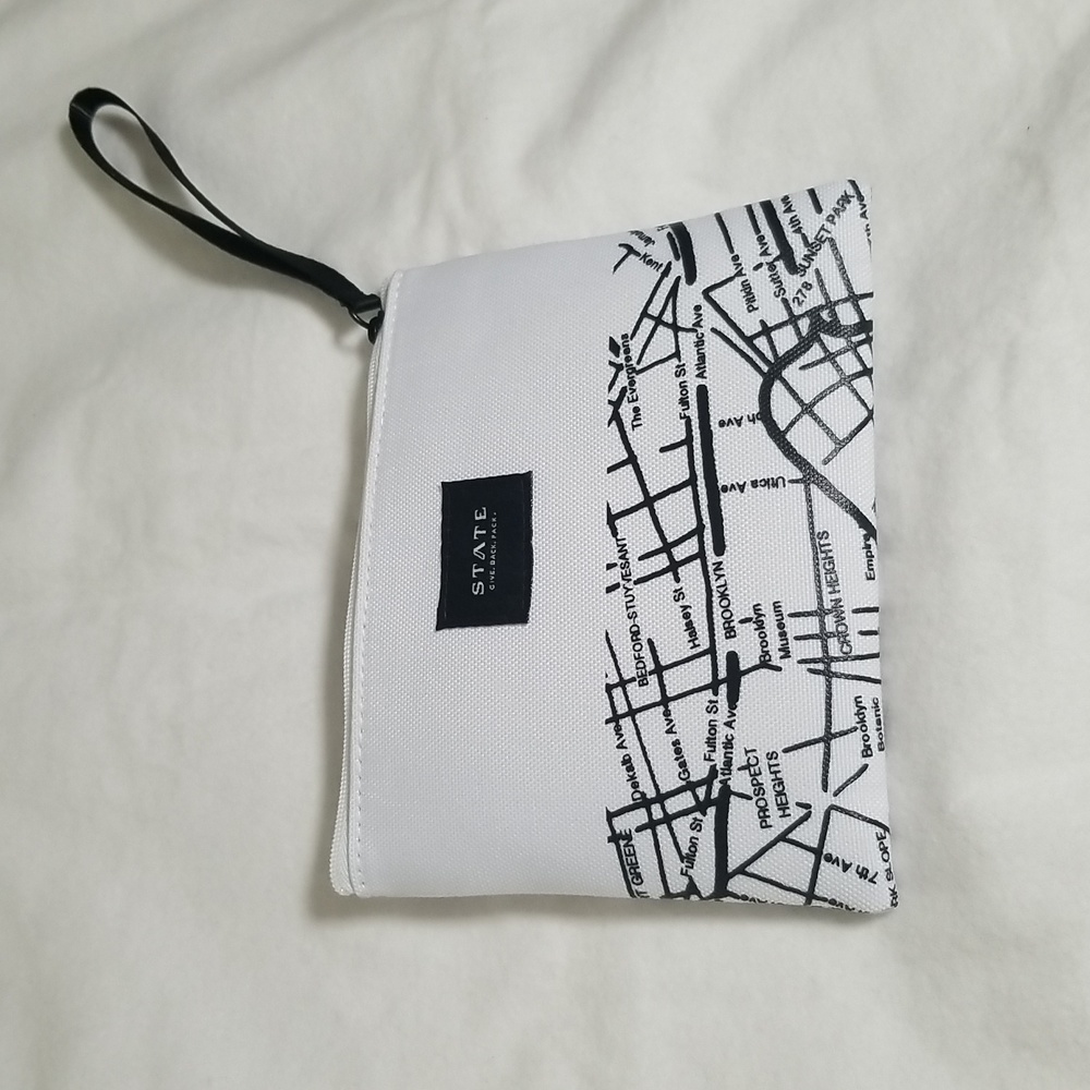 State Give Back Pack Black & White Makeup Pouch